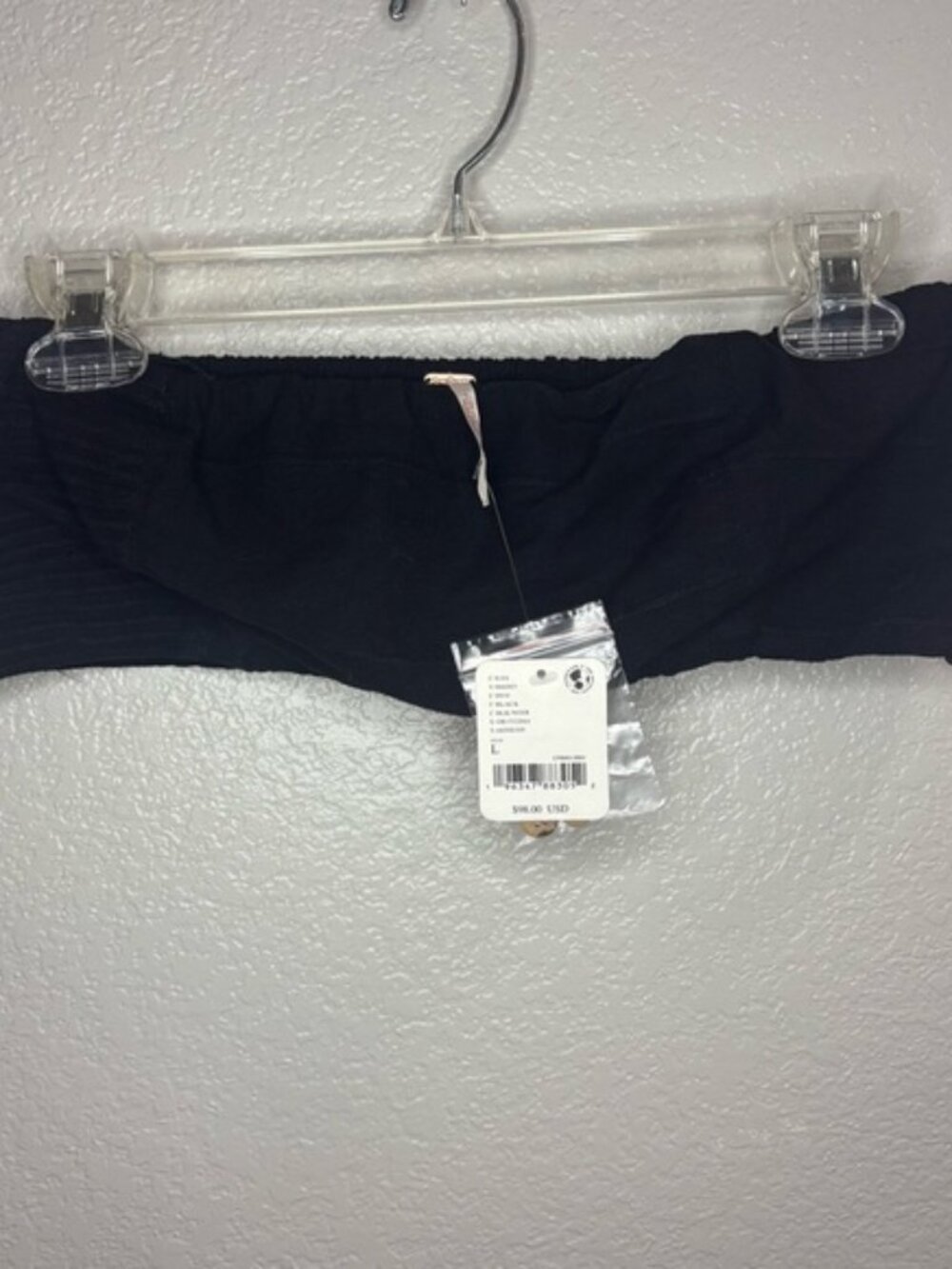 NWT Free People Black Strapless Bandeau Top